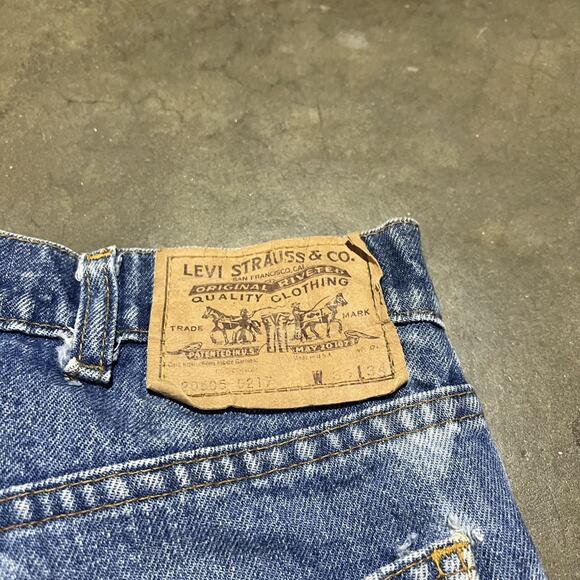 Vintage 70s Levi's 505 Dark Single Stitch Talon Jeans 34x33 - Picture 7 of 7